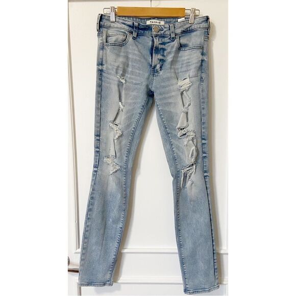 PacSun Light Wash Destroyed Skinny Jeans | Men’s Size 30x32 - Picture 2 of 9
